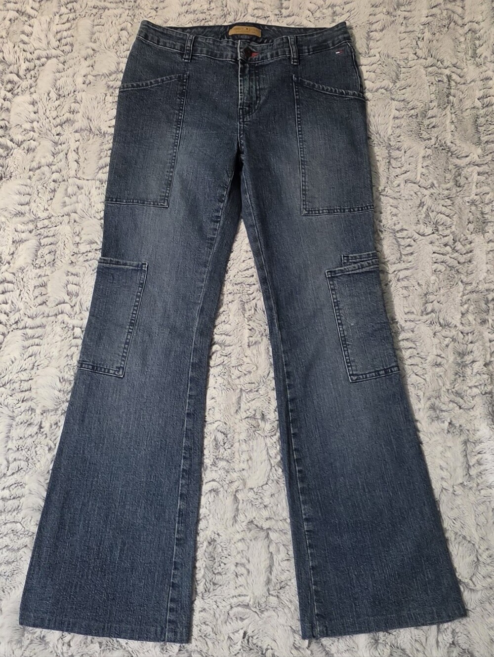 Like New! Tommy Hilfiger Women's Faded Bootcut Cargo Jeans Size 5
